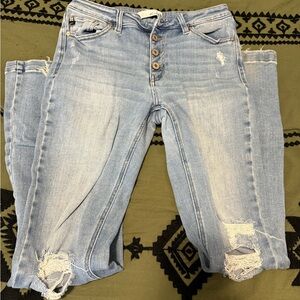 Kancan Light Wash Distressed Jeans